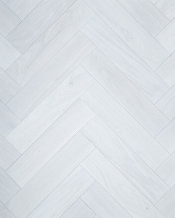 Ice White Herringbone