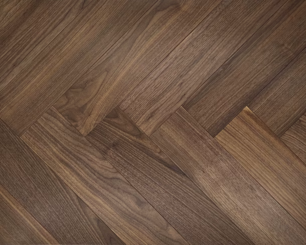 American Walnut Lacquered Parquet Engineered Floor 