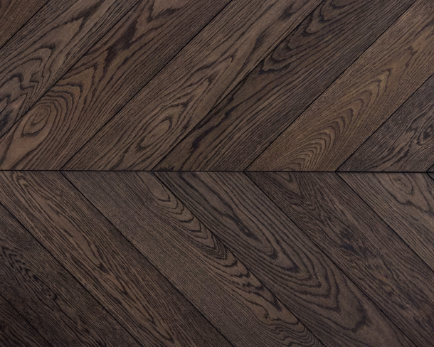 Charred Oak Chevron Engineered Floor 
