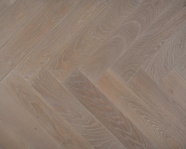 Fumed Grey Stone Herringbone Engineered Floor 