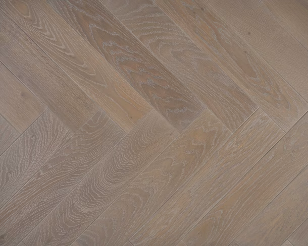 Fumed Grey Stone Herringbone Engineered Floor 